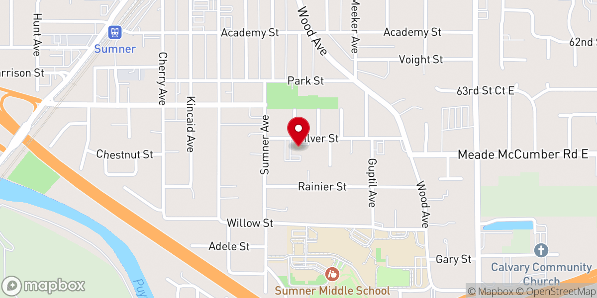 Map showing location of Sumner Family Church