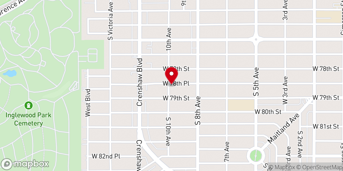Map showing location of Zion Hill Baptist Church