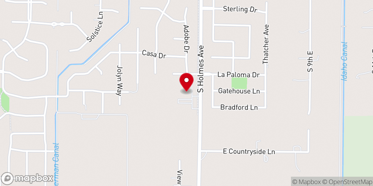 Map showing location of Cornerstone Assembly of God