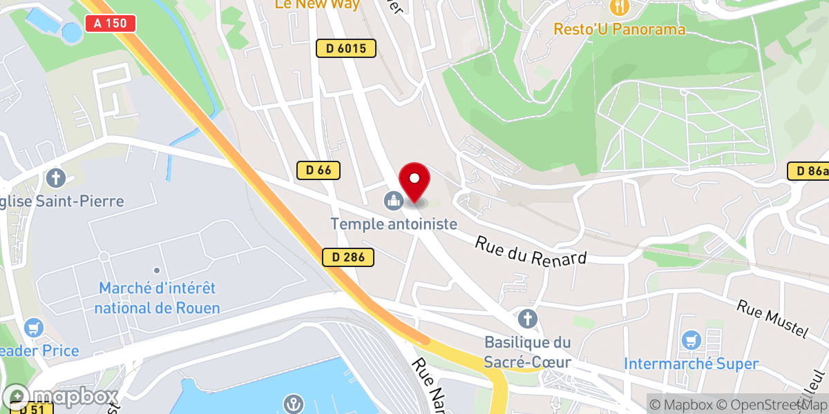 Map showing location of Église Saint François de Sales