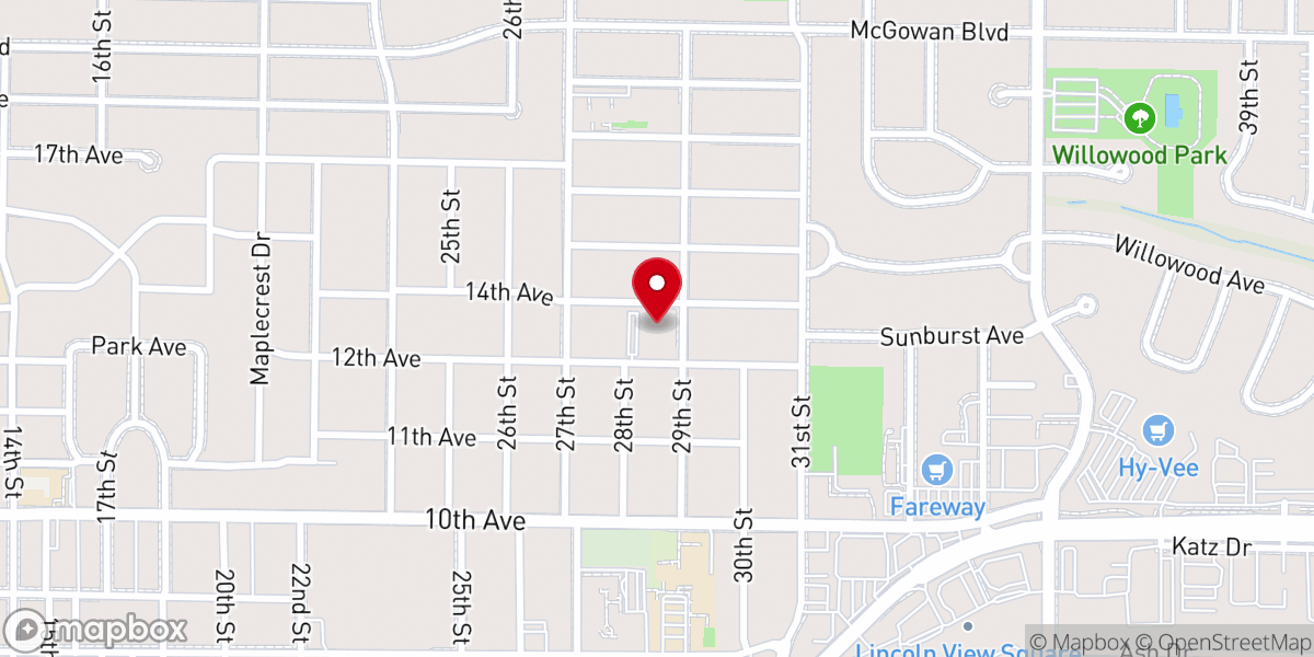 Map showing location of First Baptist Church of Marion