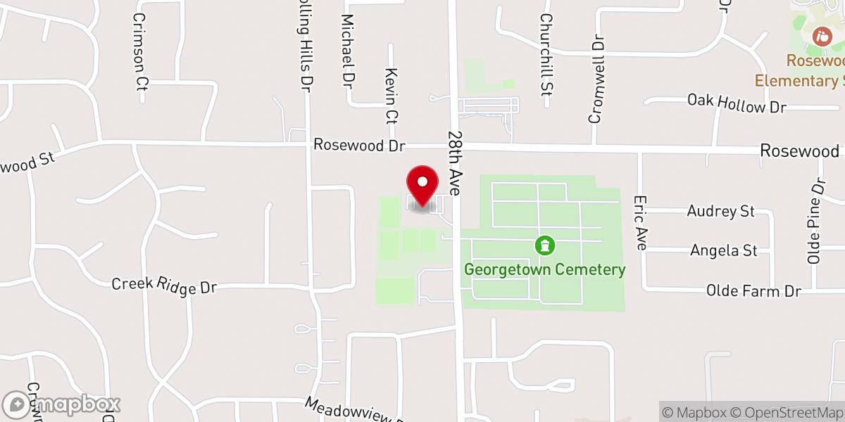 Map showing location of Jenison Christian Church