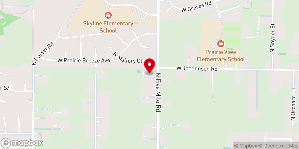 Map showing location of Spokane Bible Church
