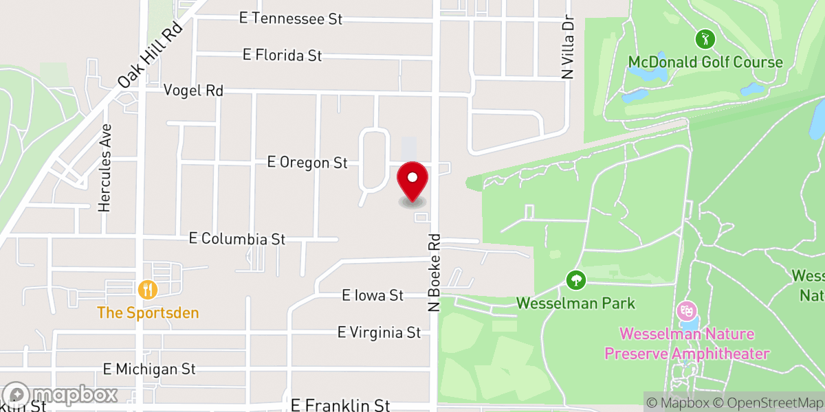 Map showing location of Metro Christian Center