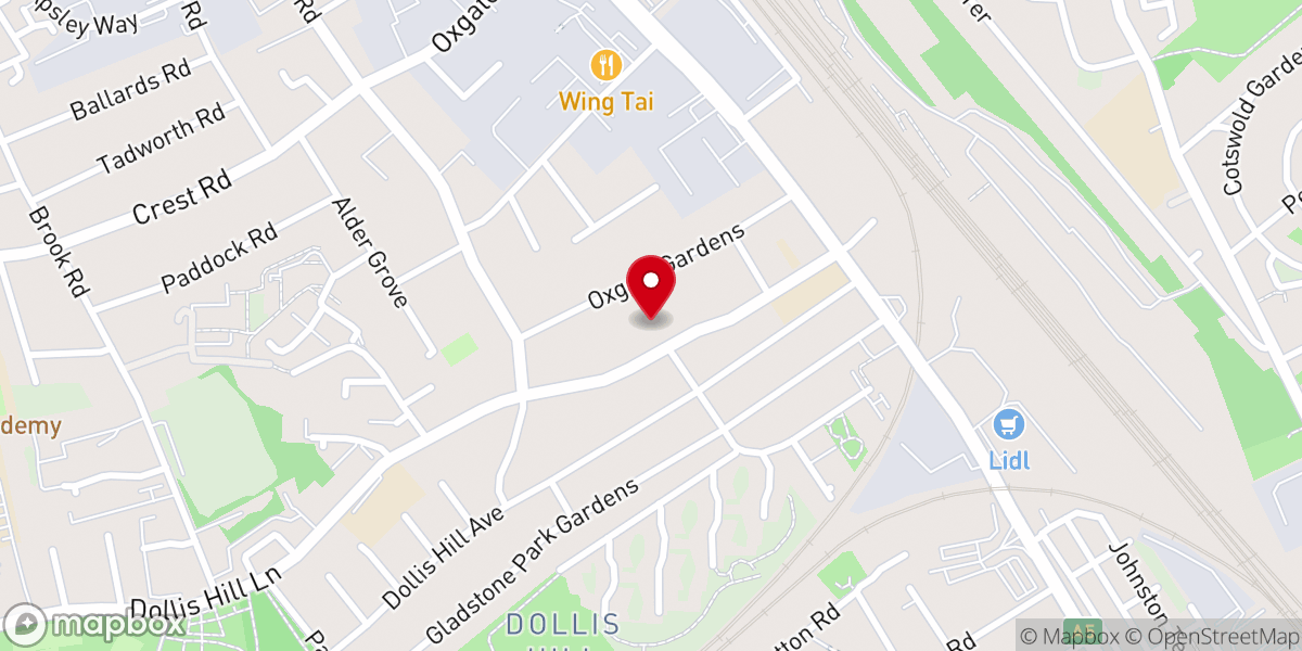 Map showing location of St Paul's Church, Oxgate