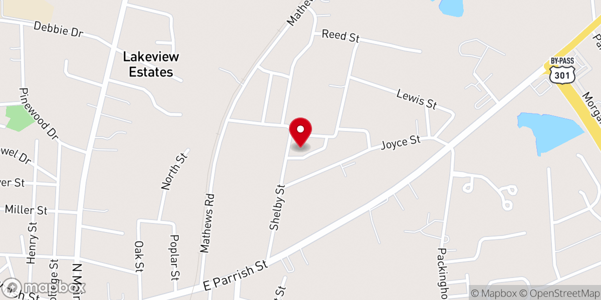 Map showing location of Whitesville Full Gospel Worship Center
