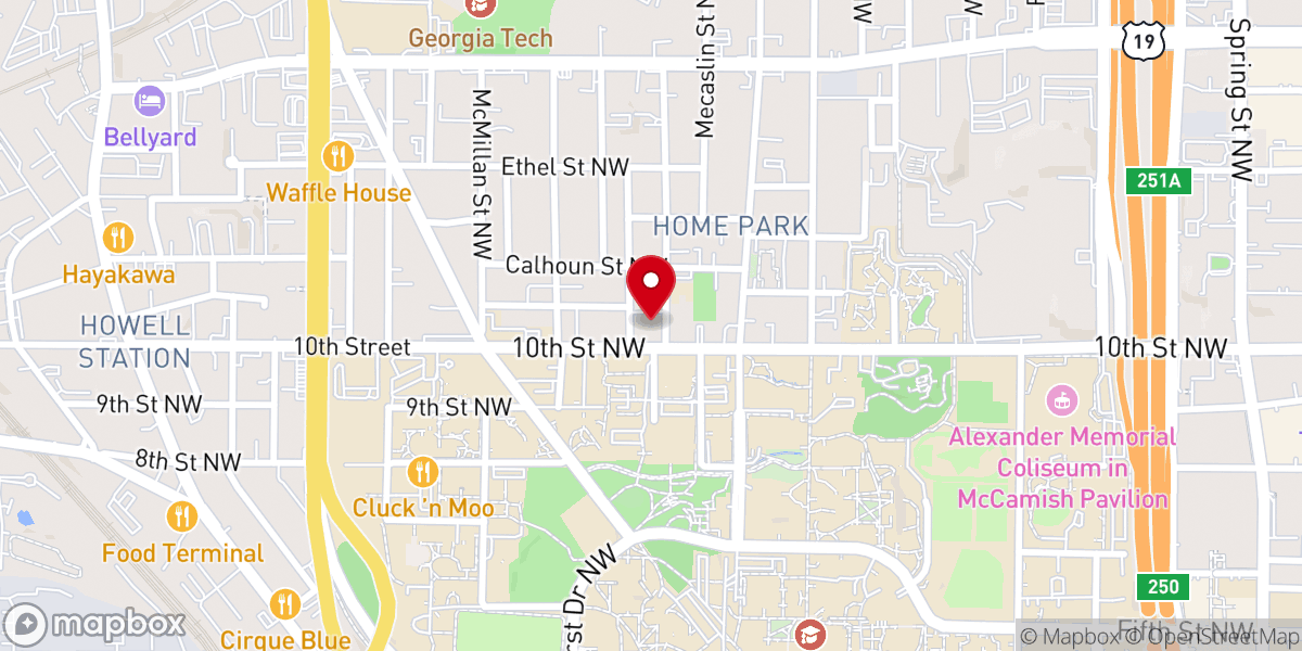 Map showing location of City Baptist Church