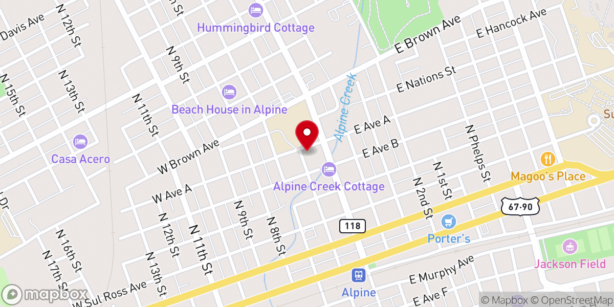 Map showing location of St. James' Episcopal Church