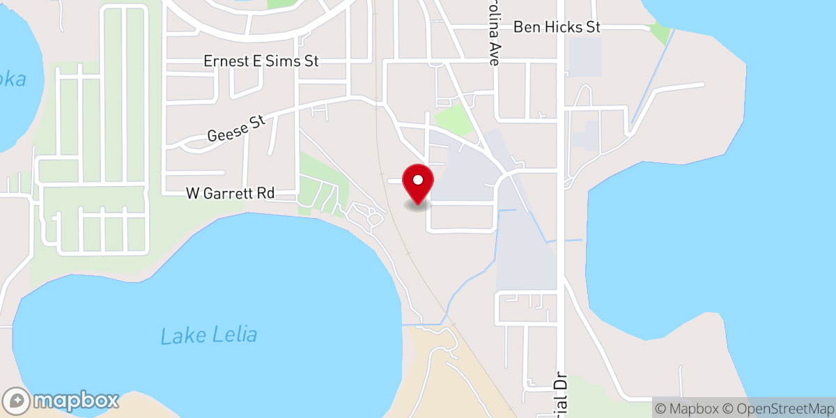Map showing location of St John's Baptist Church