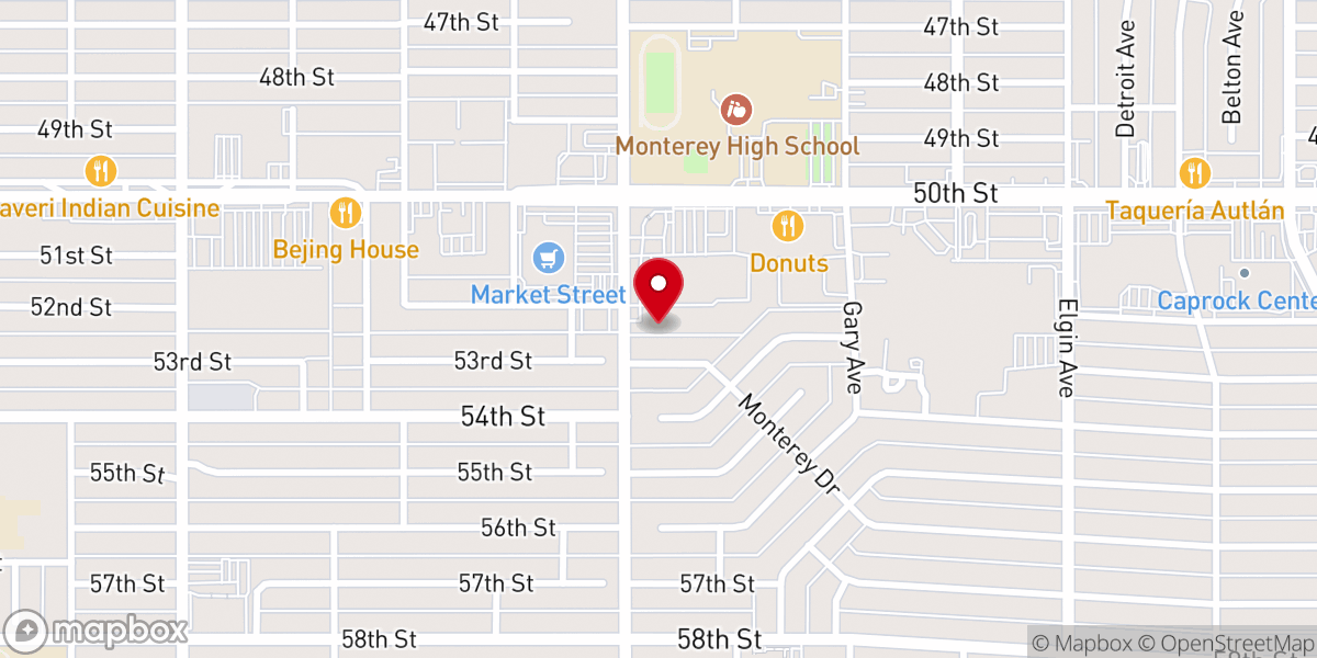 Map showing location of Lubbock Mission Church