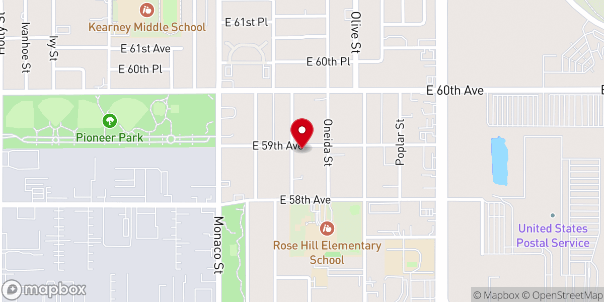 Map showing location of Denver United Christian Liberty