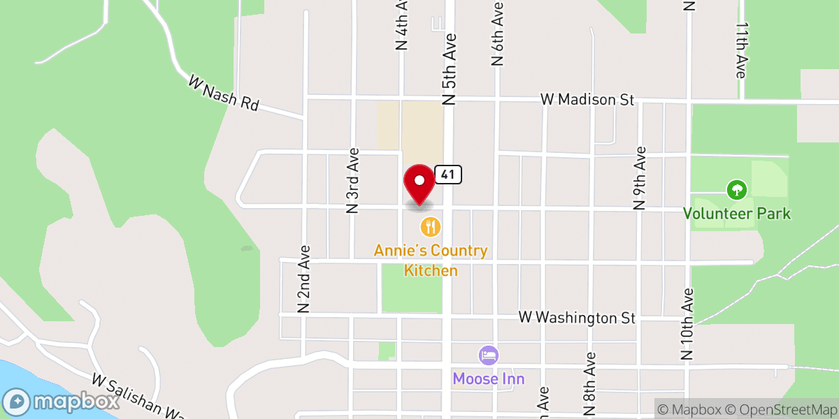 Map showing location of Spirit Lake Presbyterian Church