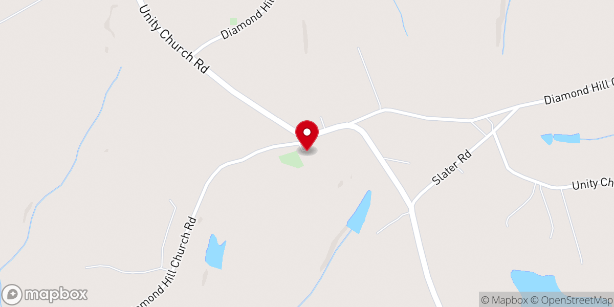Map showing location of Diamond Hill Baptist Church