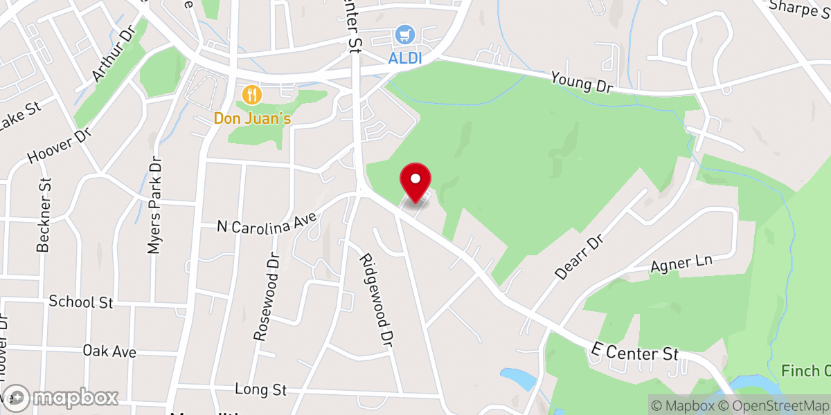 Map showing location of Church of God of Prophecy