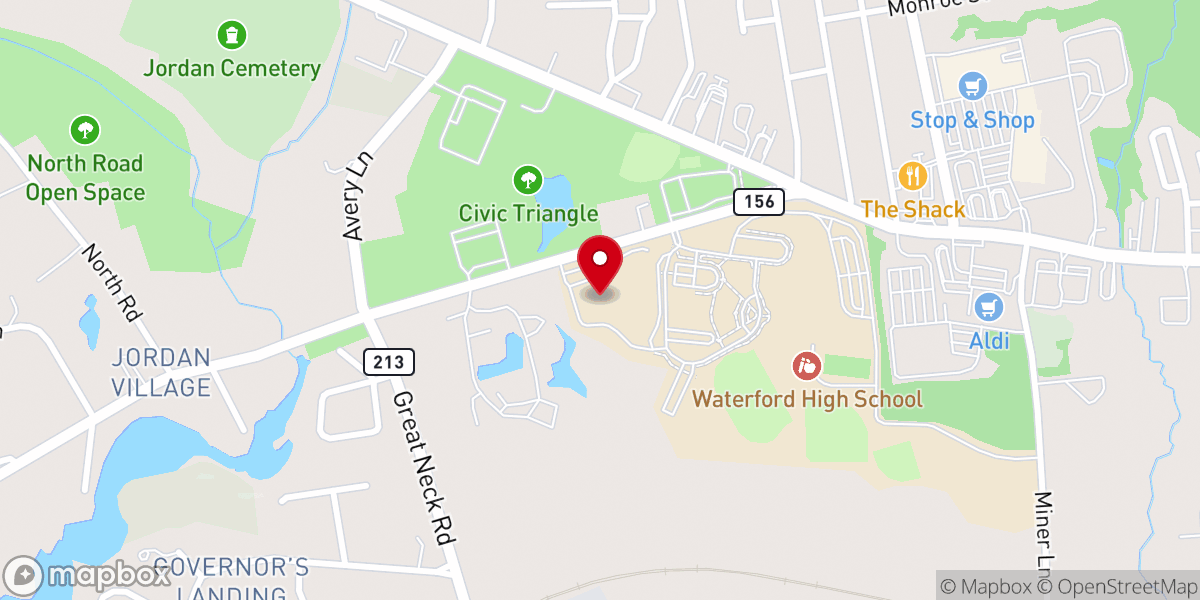 Map showing location of Waterford Community Center