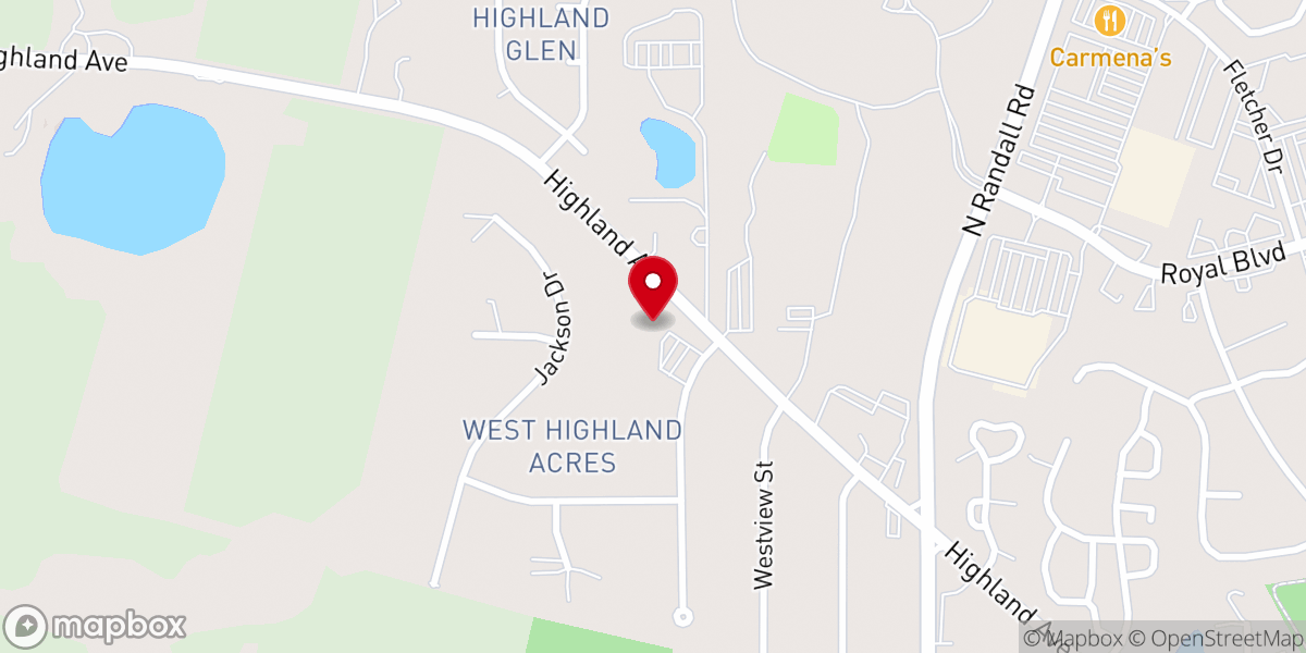 Map showing location of Christ the Lord Lutheran Church
