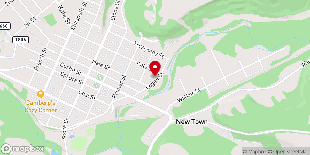 Map showing location of New Fellowship Chapel