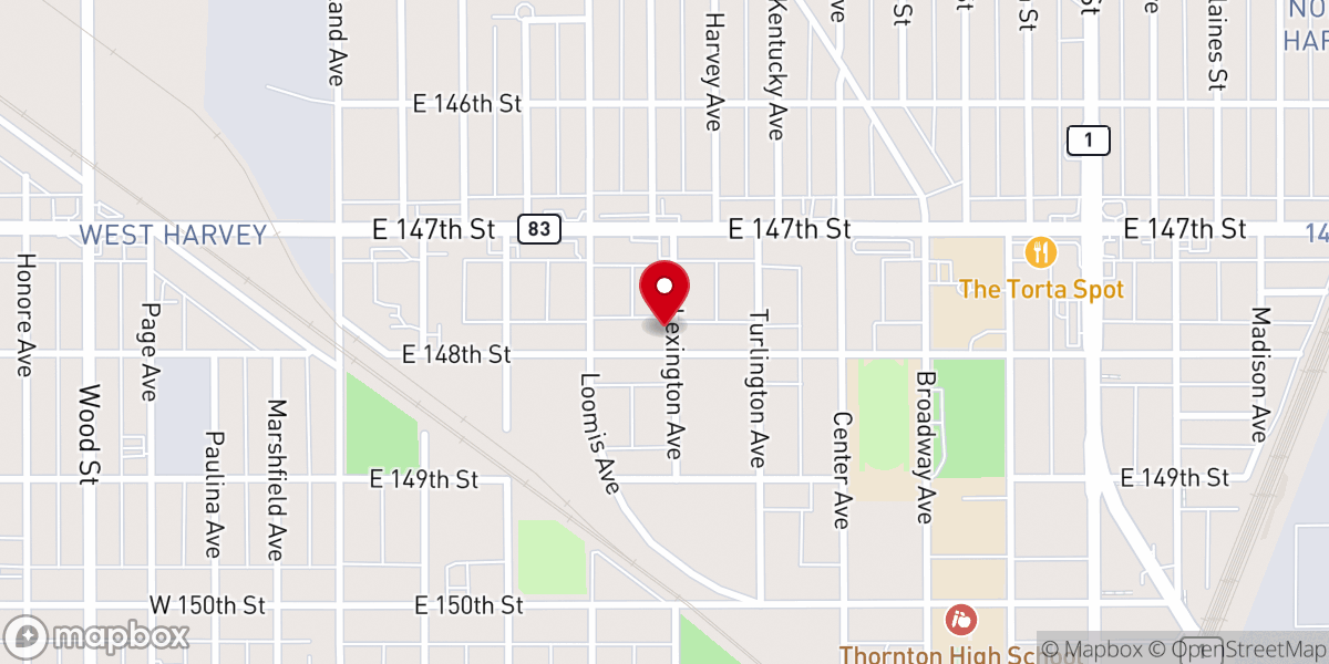 Map showing location of Metropolitan Church of Christ Holiness USA