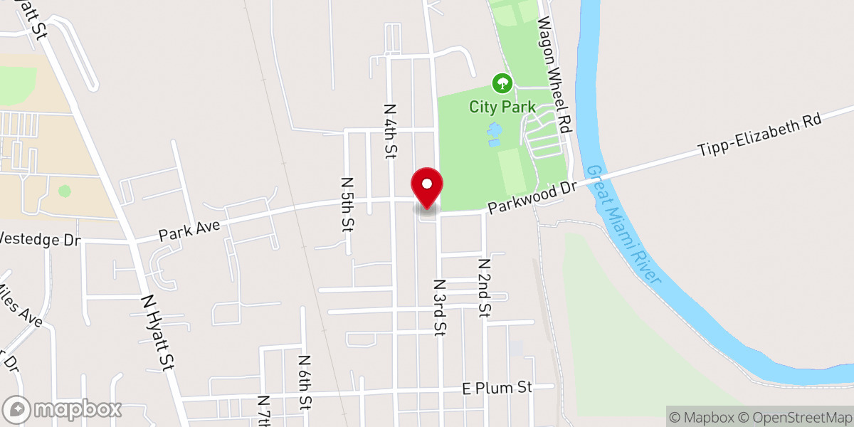 Map showing location of American Legion