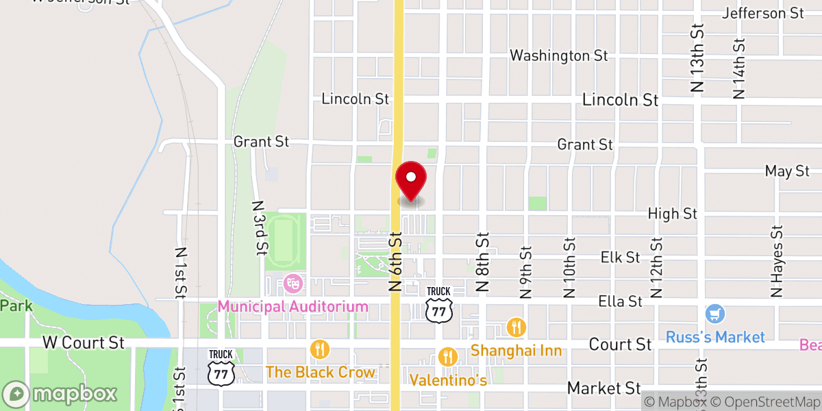 Map showing location of Pleasant Hill Church