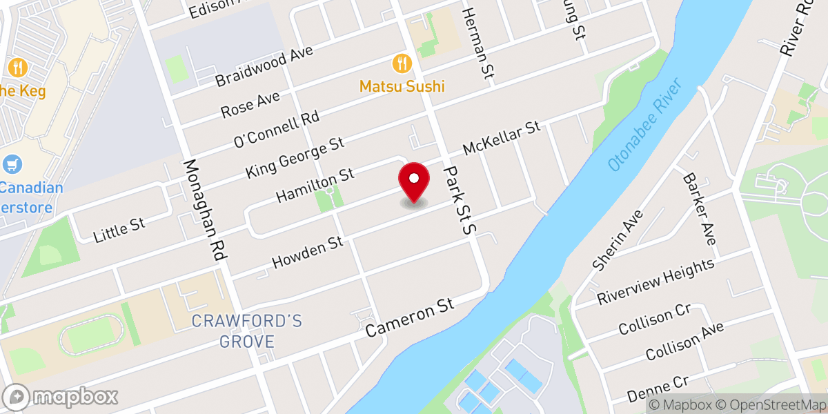 Map showing location of Kawartha Community Church