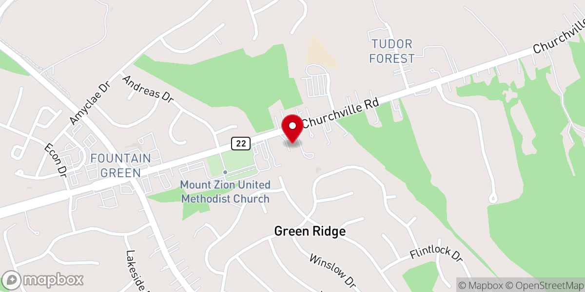 Map showing location of Mt Carmel Primitive Baptist Church