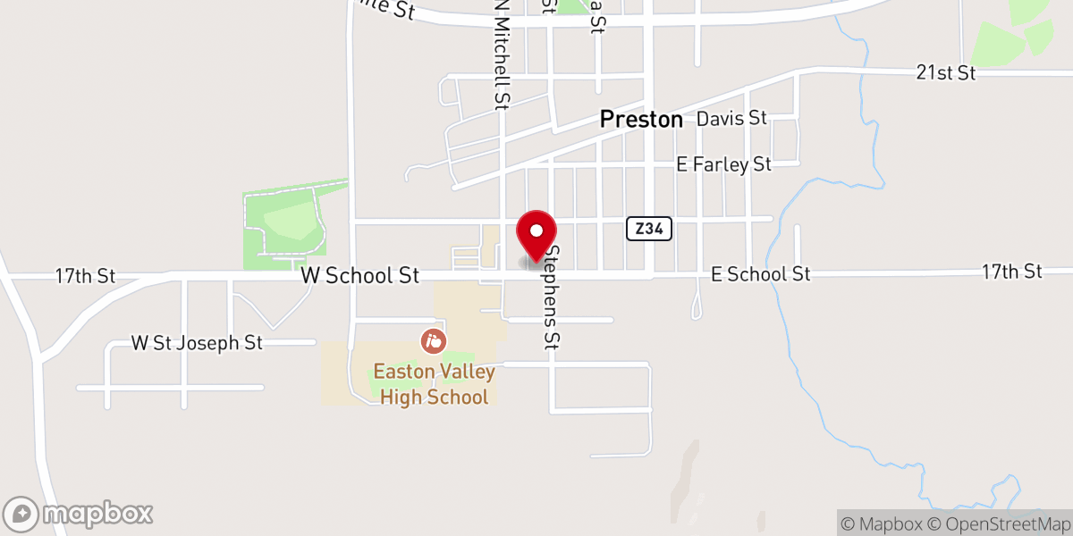Map showing location of Methodist Church