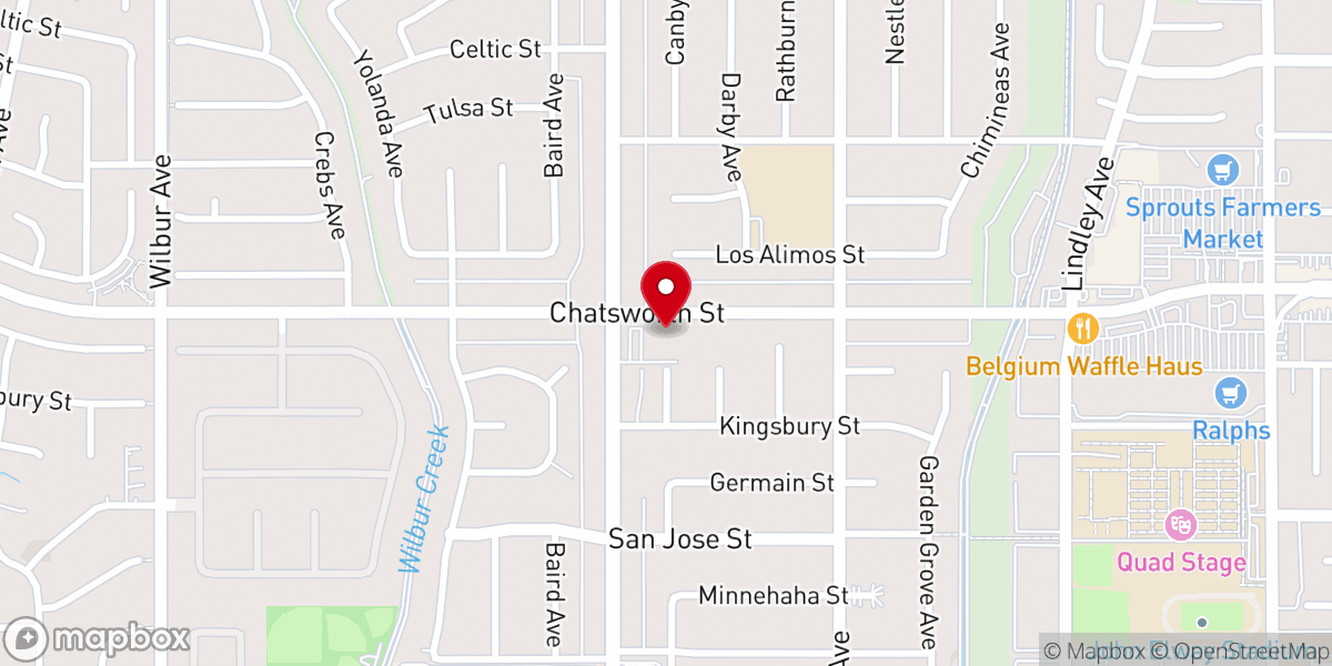 Map showing location of New Life Church of Nazarene
