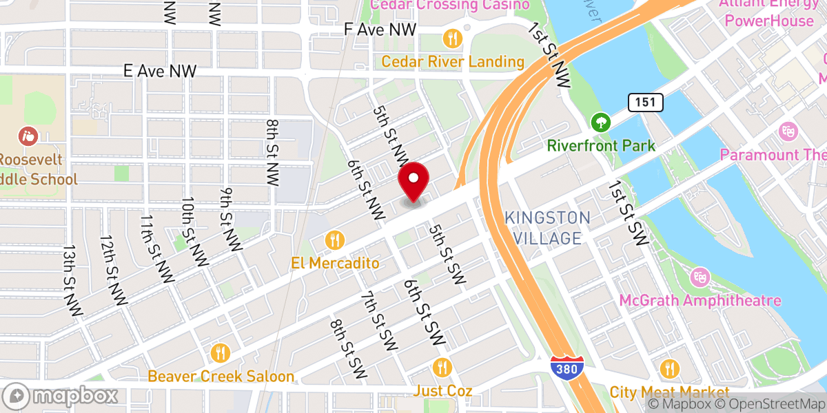 Map showing location of St. Patrick's Church