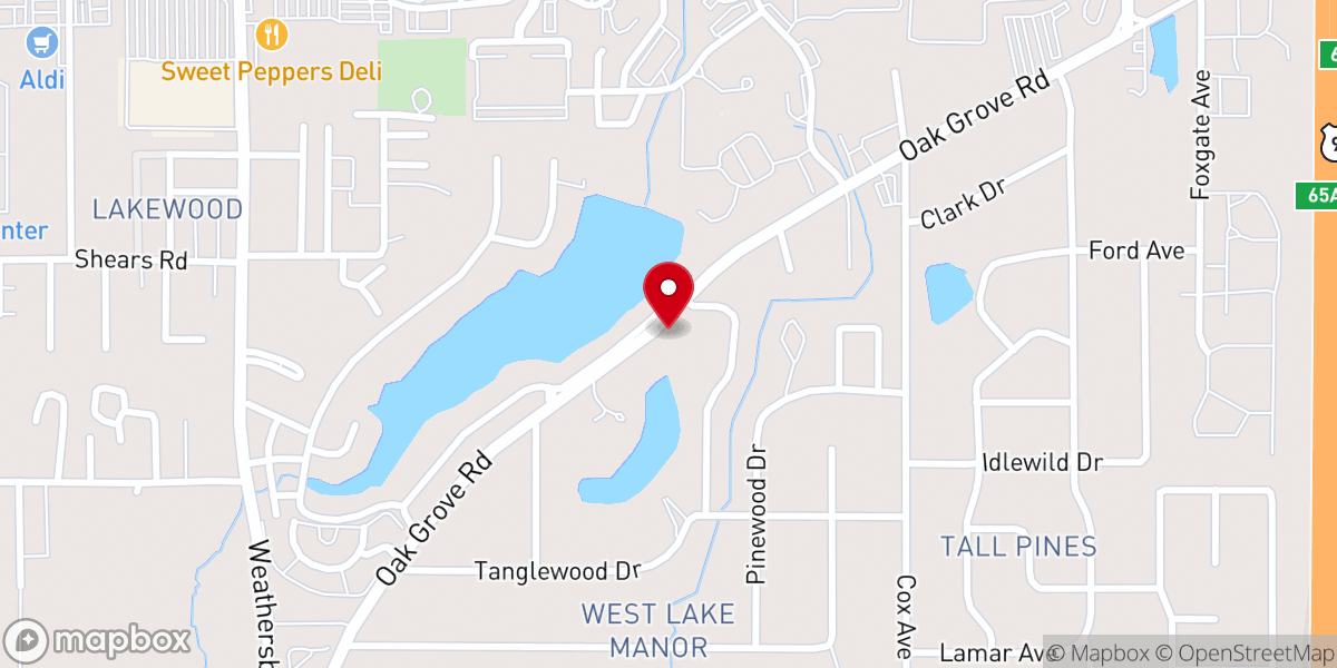 Map showing location of Harvest Church Hattiesburg Mississippi