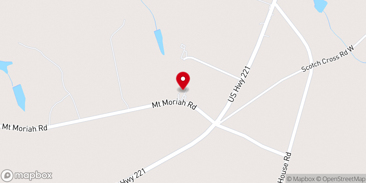 Map showing location of First Mt Moriah Baptist Church