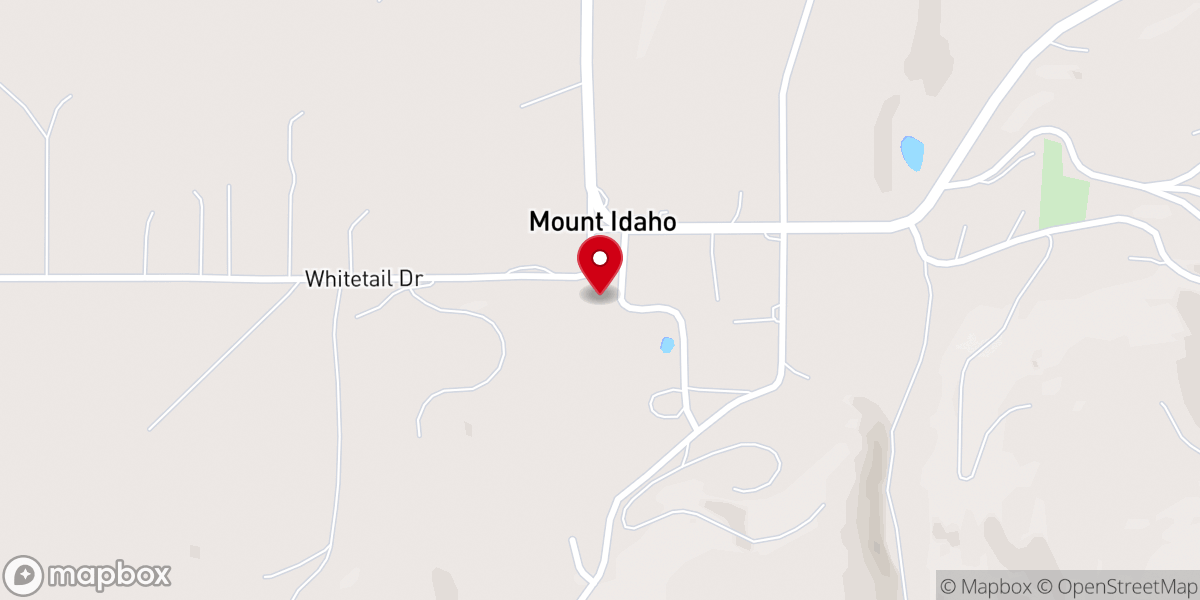 Map showing location of Mt Idaho Baptist Mission