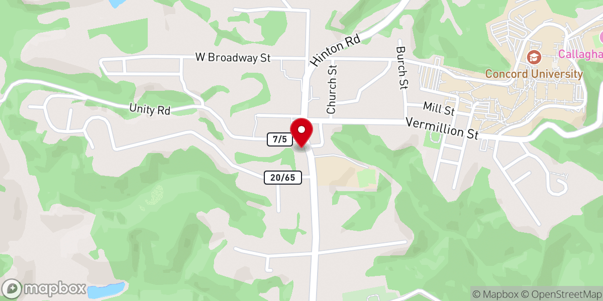 Map showing location of Grace Christian Church