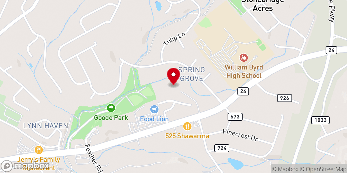 Map showing location of Lighthouse Bible Church