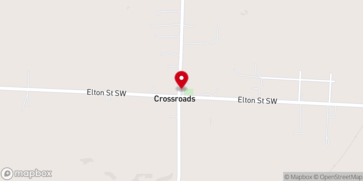 Map showing location of St. James Church at Crossroads