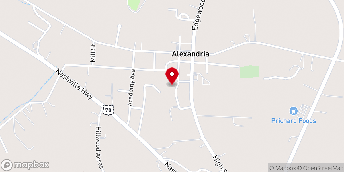 Map showing location of Walkers Chapel Primitive Baptist Church