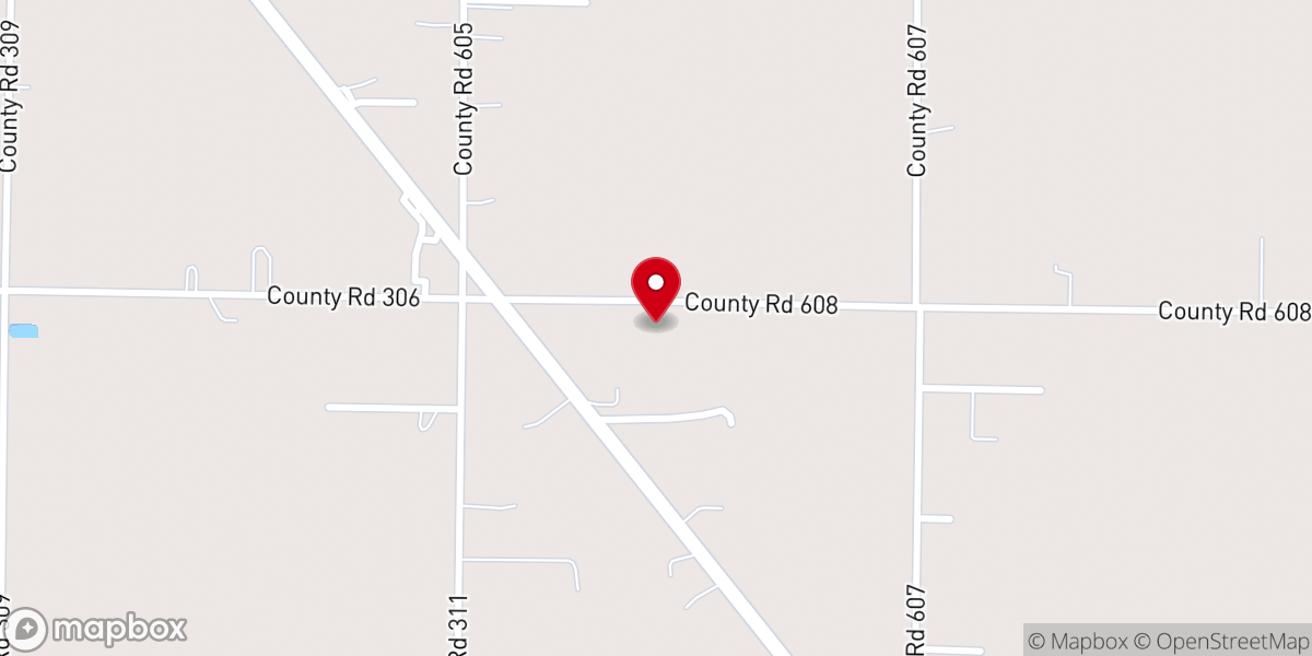 Map showing location of Little Brown Church