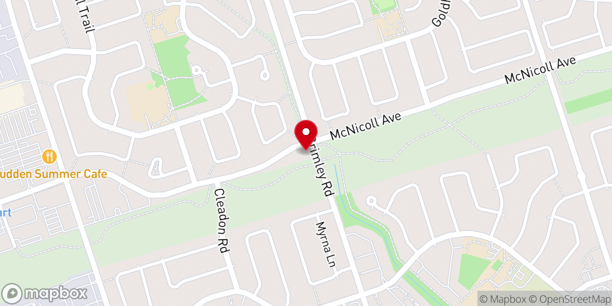Map showing location of Rosewood Baptist Church