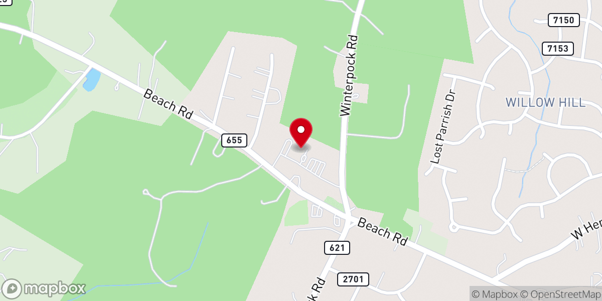 Map showing location of Bethia United Methodist Church