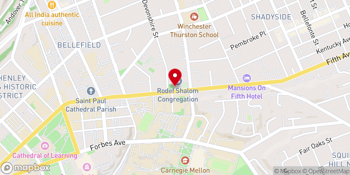 Map showing location of Prayer Garden