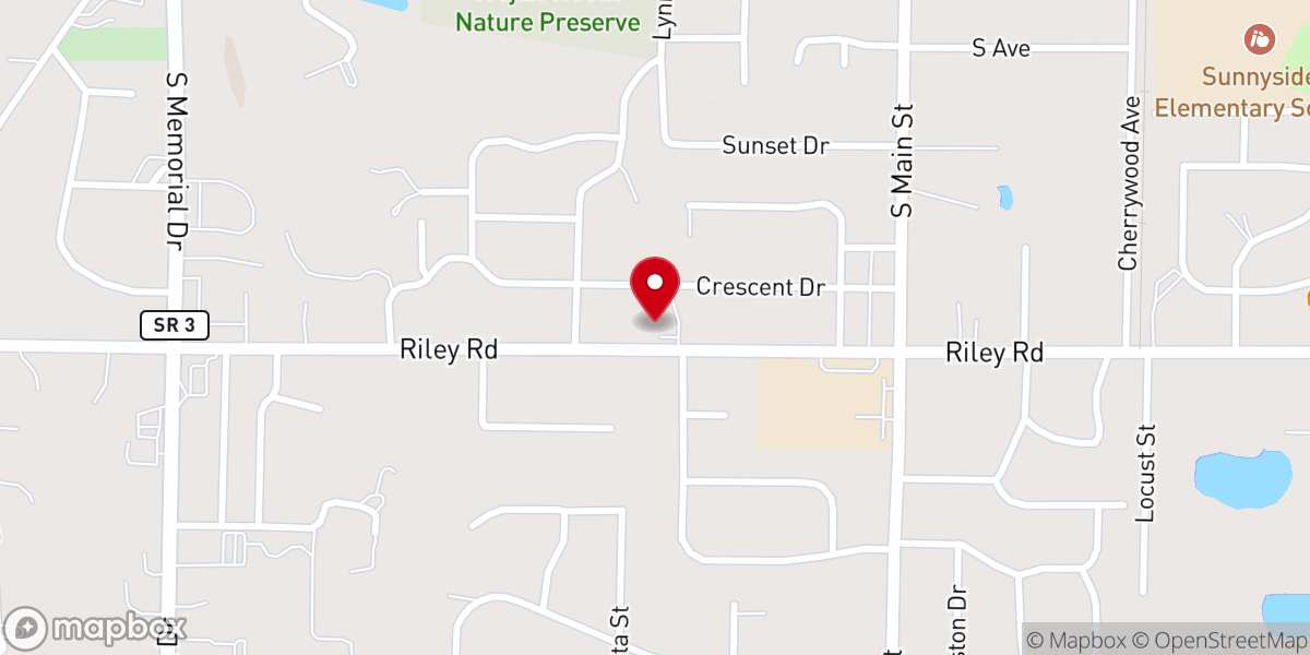 Map showing location of Park Place Community Free Methodist Church