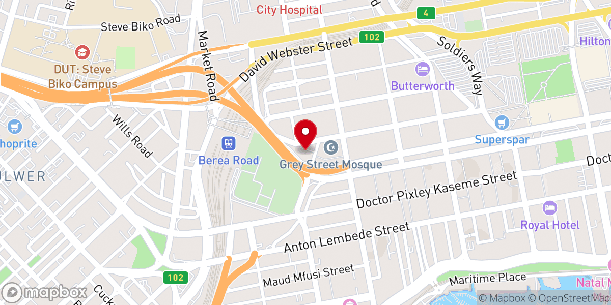 Map showing location of Emmanuel Cathedral