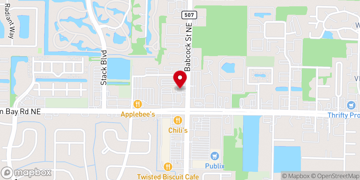 Map showing location of Brevard Hispanic Center