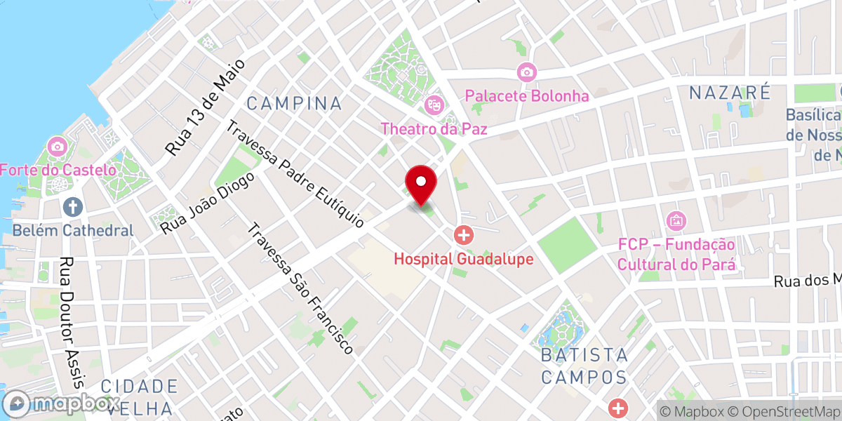 Map showing location of Paróquia Santíssima Trindade