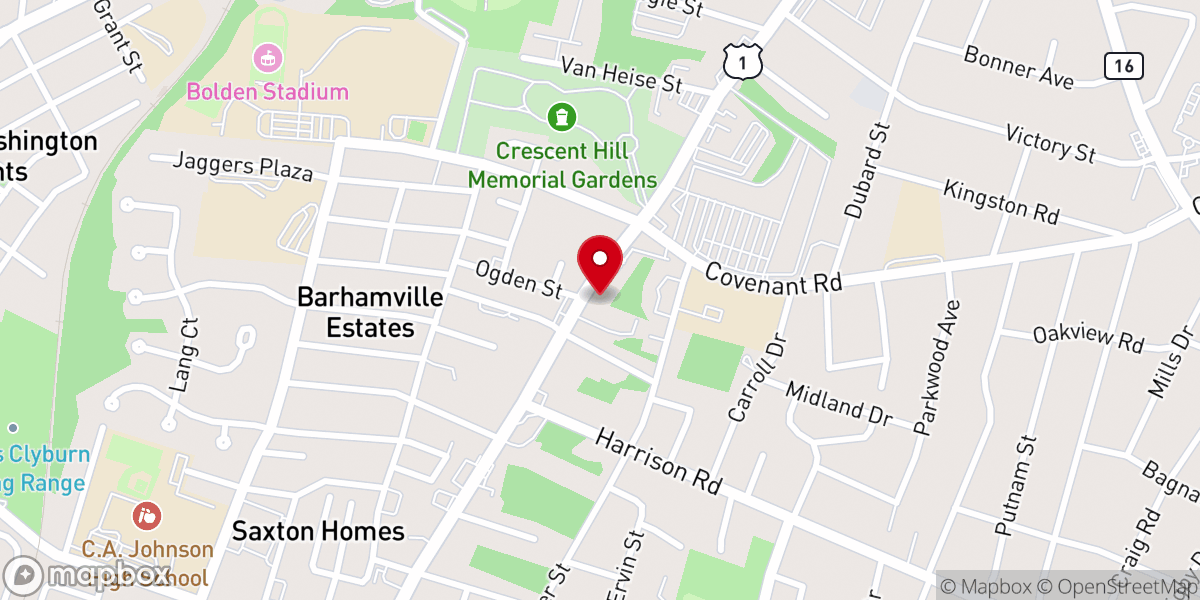 Map showing location of Gods House on Wheels