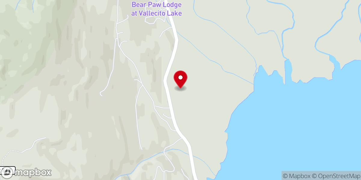 Map showing location of Vallecito Baptist Church