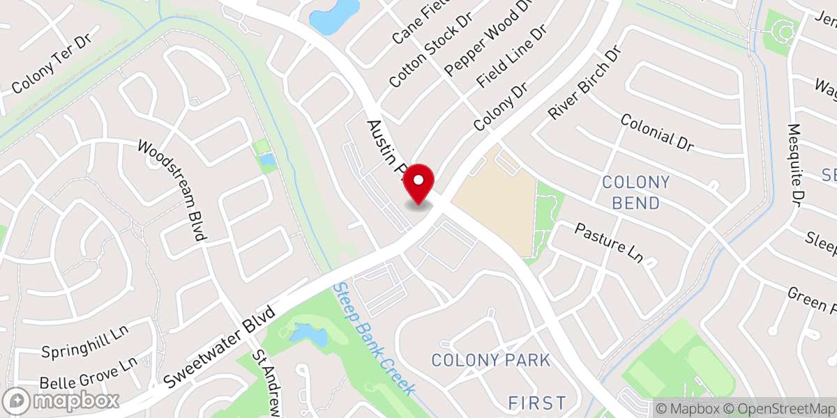 Map showing location of St. Laurence Catholic Church