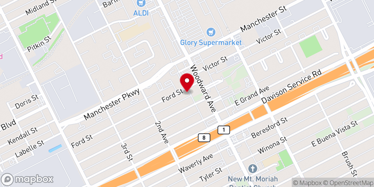 Map showing location of New Grace Missionary Baptist