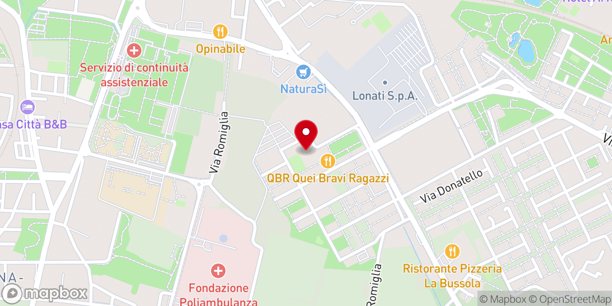 Map showing location of Oratorio le due sante