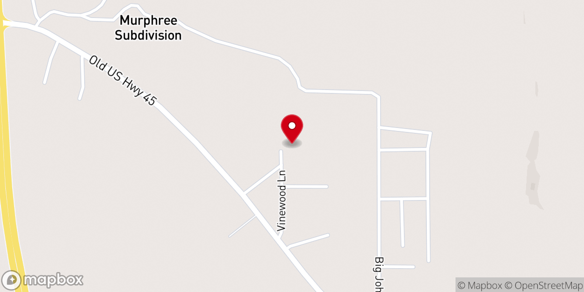 Map showing location of Friendship Baptist Church
